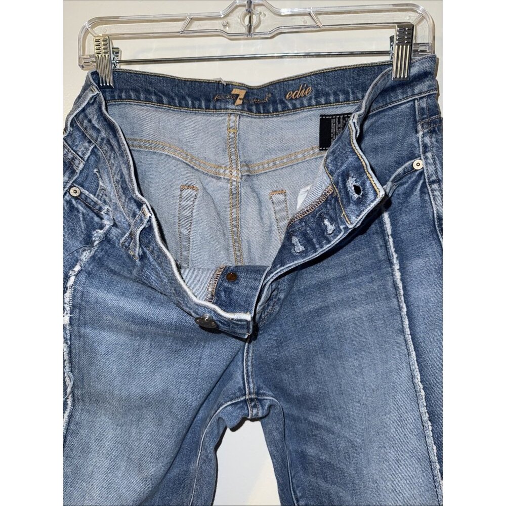 7 for all mankind  Edie jeans Size 31 Vertical Fray Trim